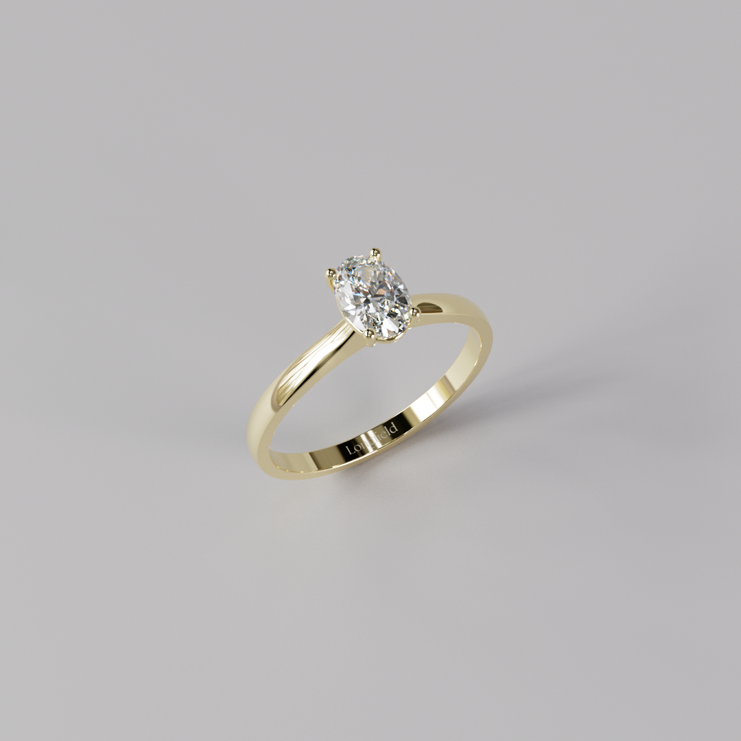 Oval Diamond Ring - 0.5ct
