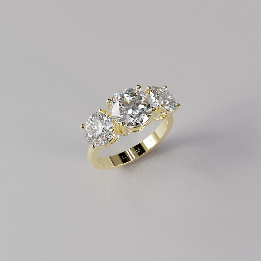 Trilogy Round Diamond Ring - 4ct