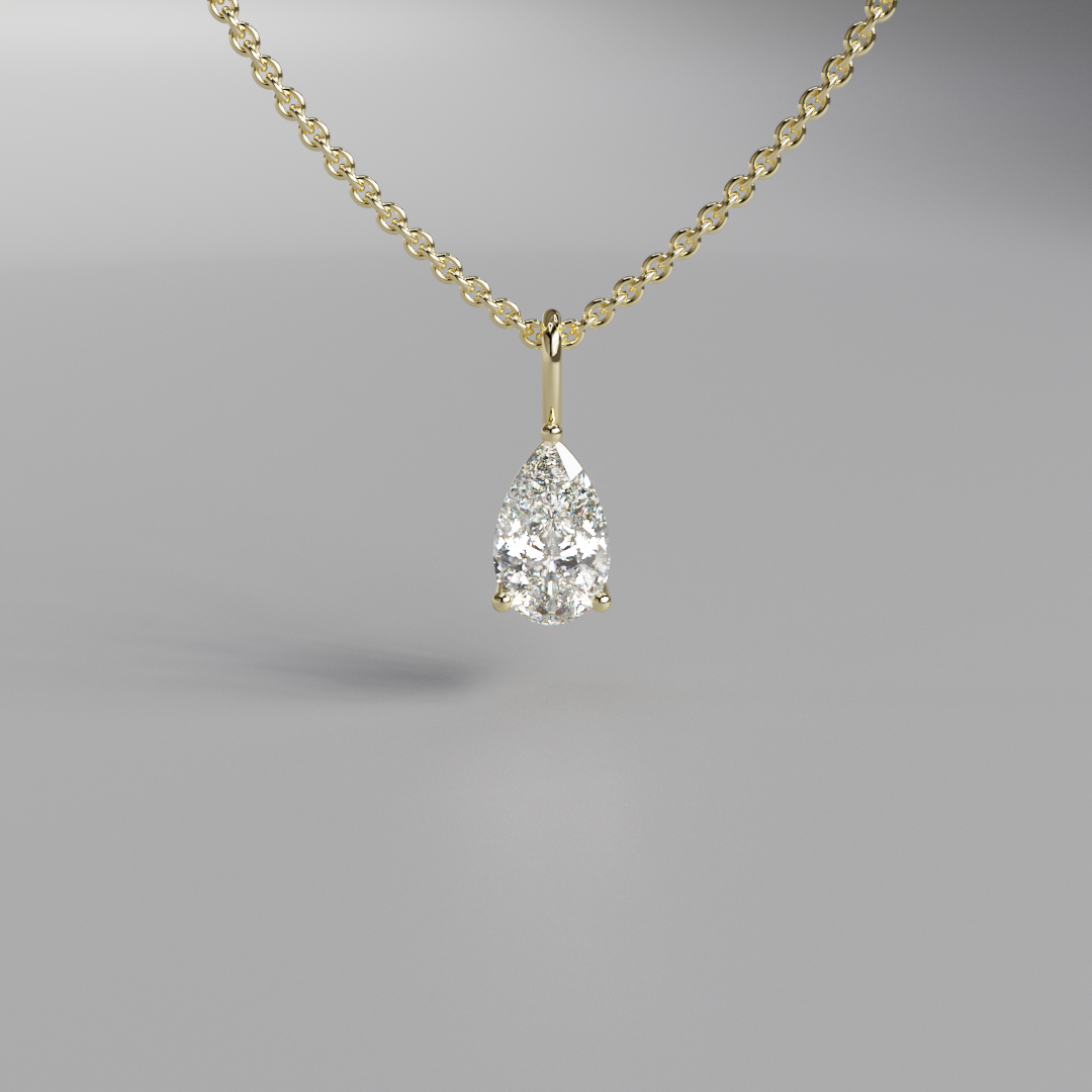Pear Diamond Pendant - 0.5ct