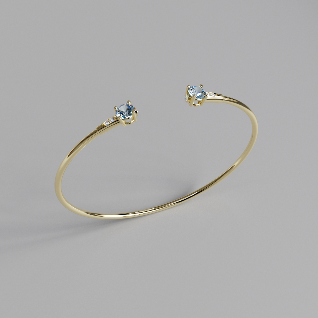 Blue Diamond Bangle - 1.13ct