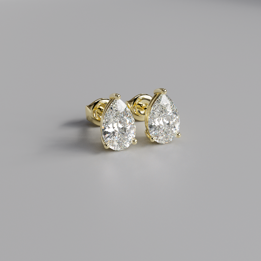 Pear Diamond Earstuds - 2ct