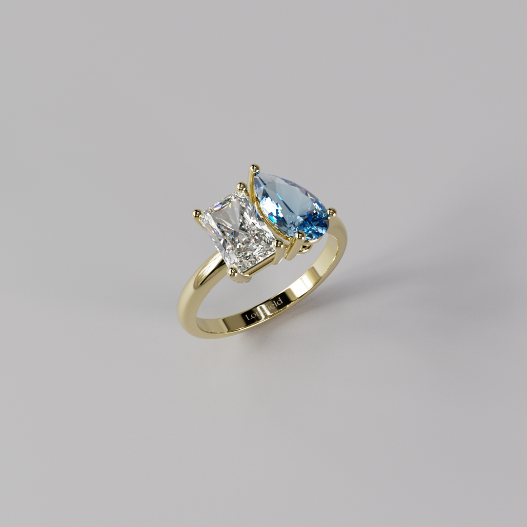 Toi et Moi Ring Radiant & Pear