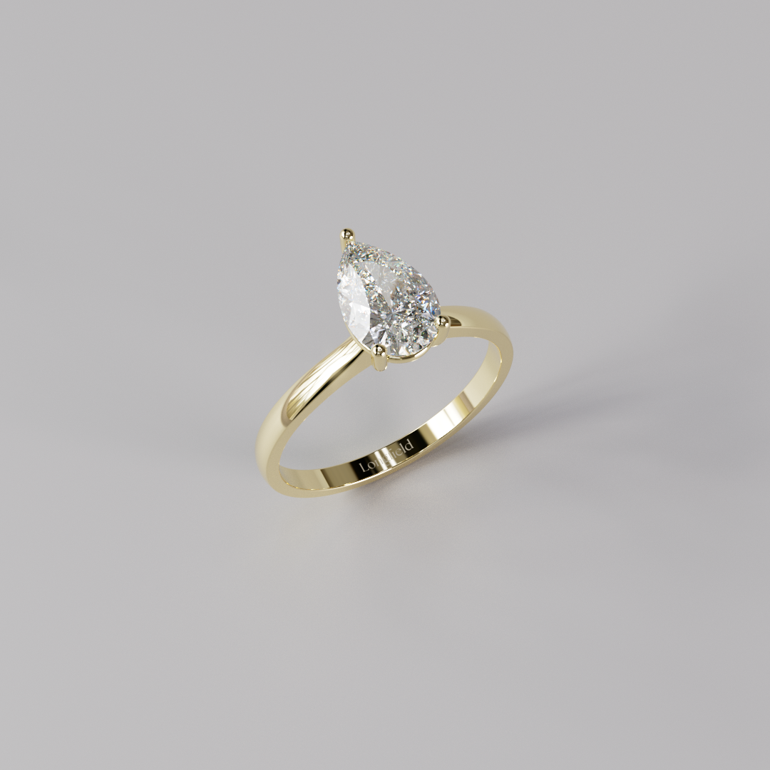 Pear Diamond Ring - 1ct