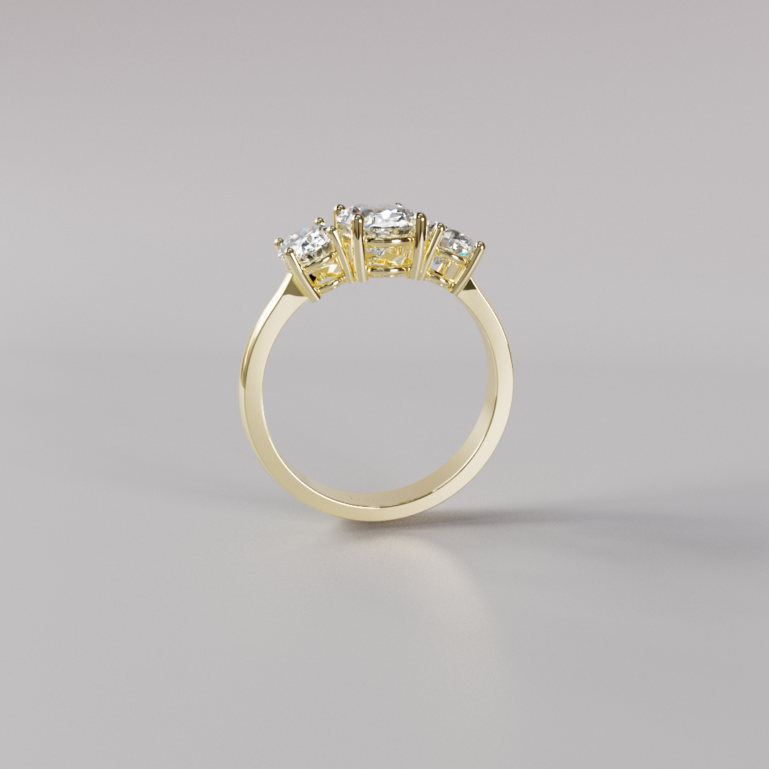Trilogy Oval Diamond Ring - 2ct