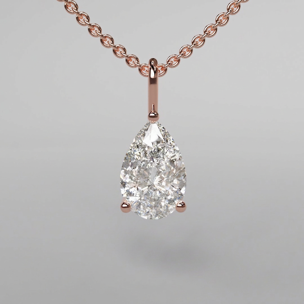 Pear Diamond Pendant - 1ct