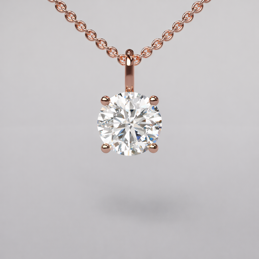Round Diamond Pendant - 1ct