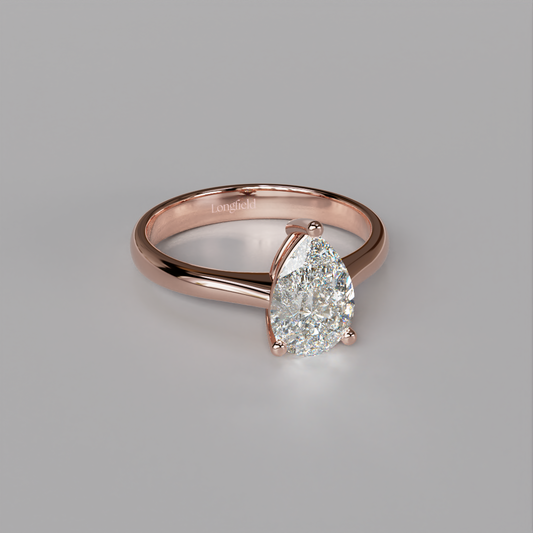 The Drop Solitaire - Rose Gold