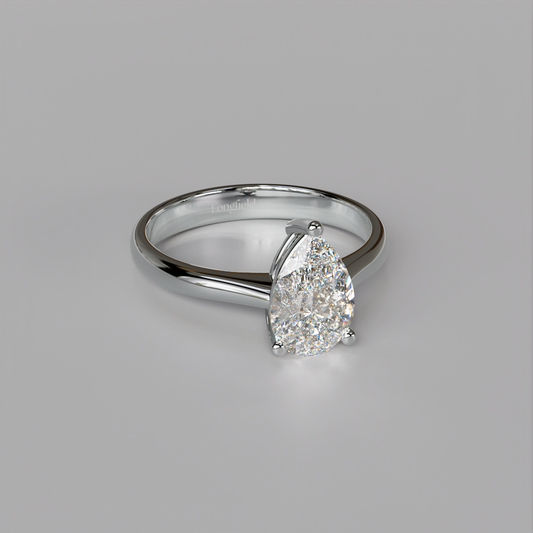 The Drop Solitaire - White Gold