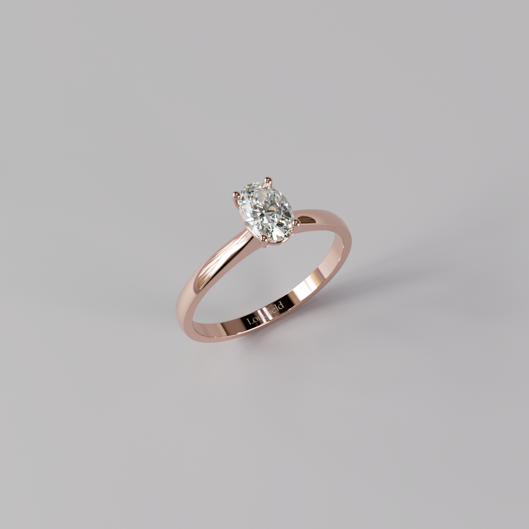 Oval Diamond Ring - 0.5ct