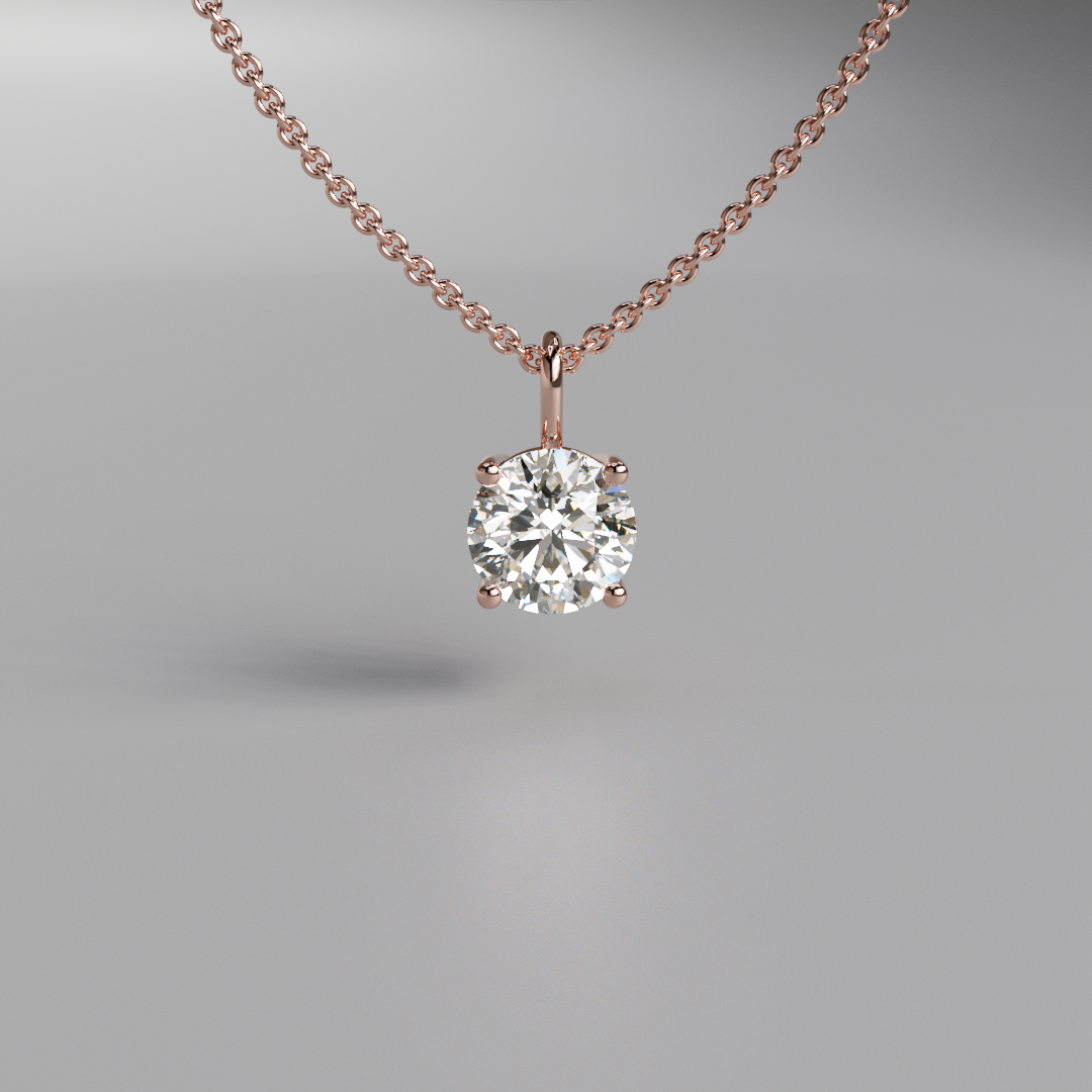 Round Diamond Pendant - 1ct