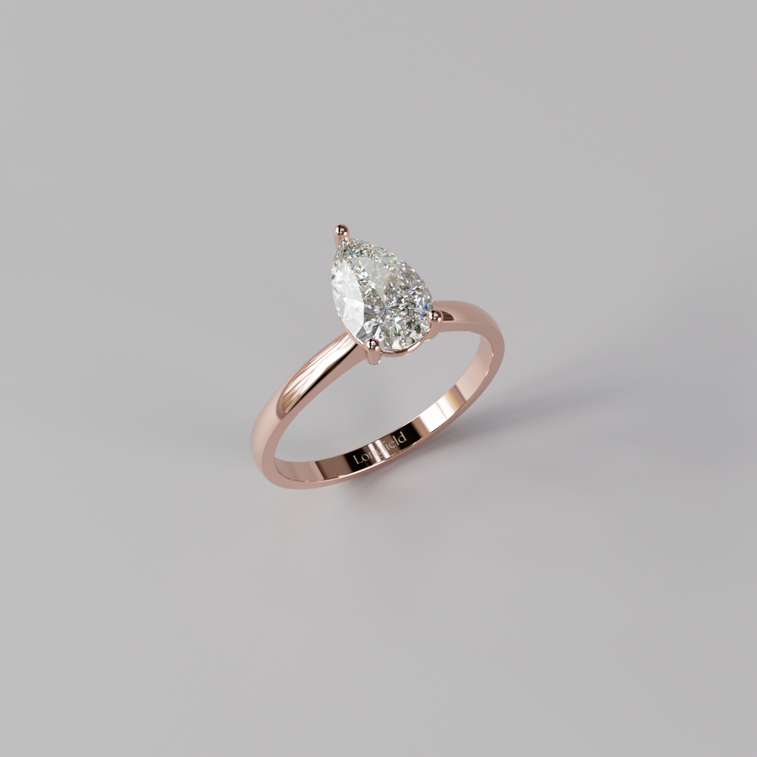 Pear Diamond Ring - 1ct