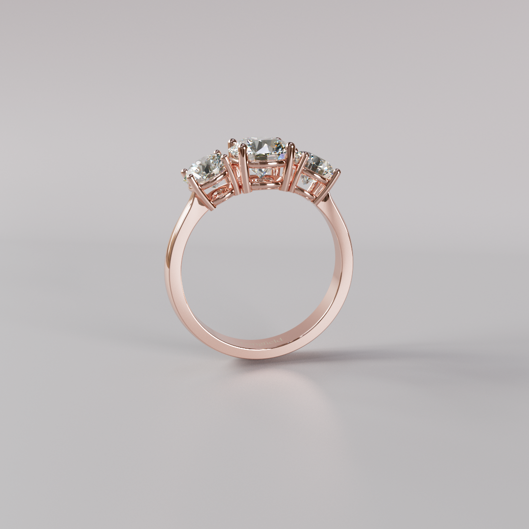 Trilogy Round Diamond Ring - 2ct