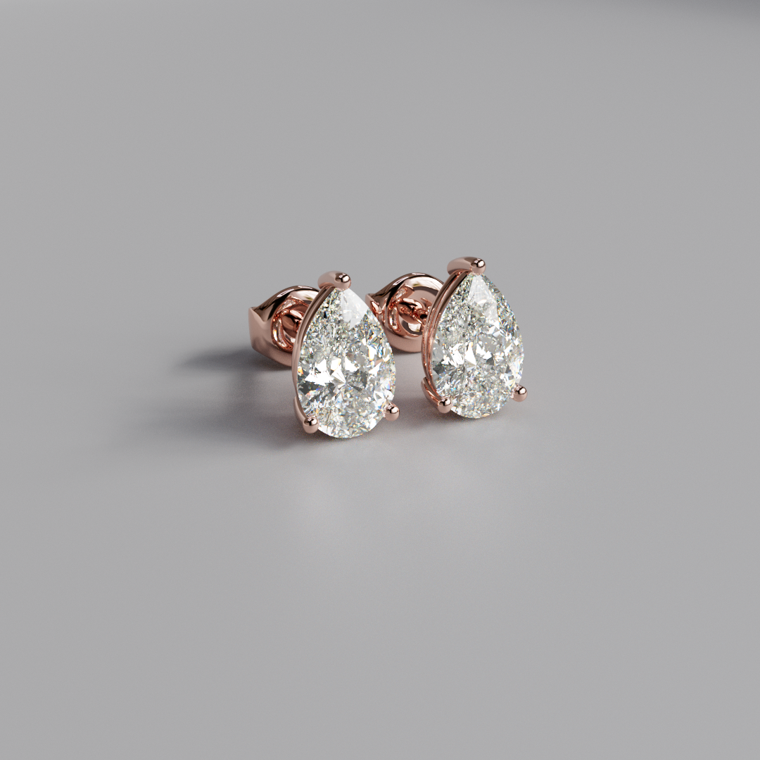 Pear Diamond Earstuds - 2ct