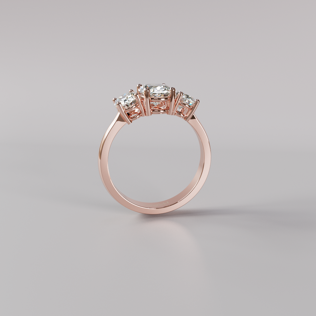 Trilogy Oval Diamond Ring - 2ct