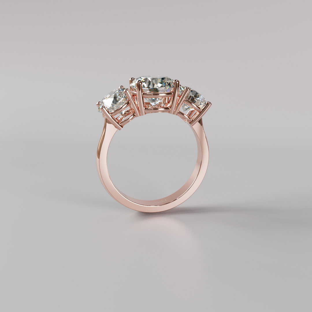 Trilogy Round Diamond Ring - 4ct