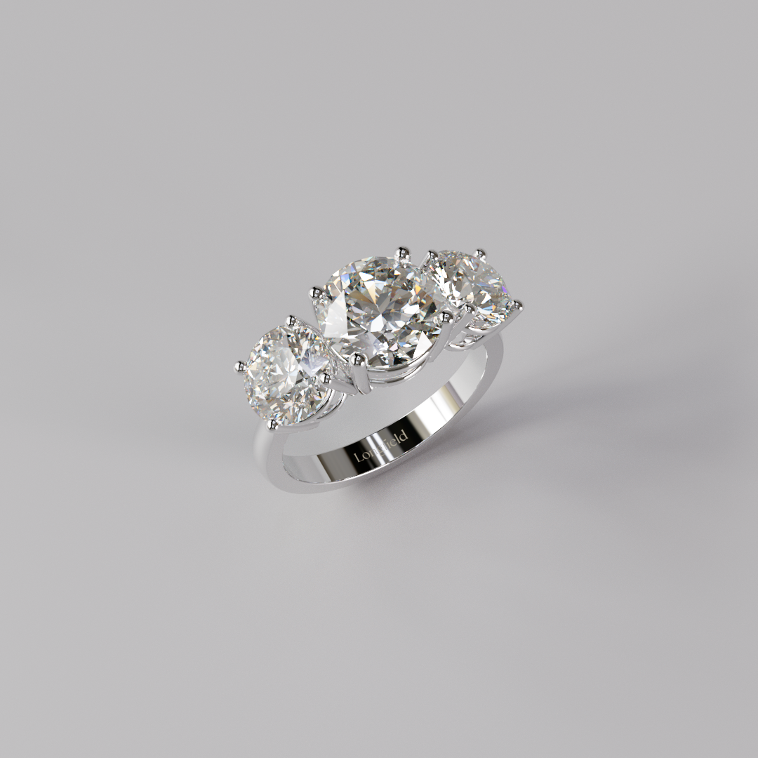 Trilogy Round Diamond Ring - 4ct