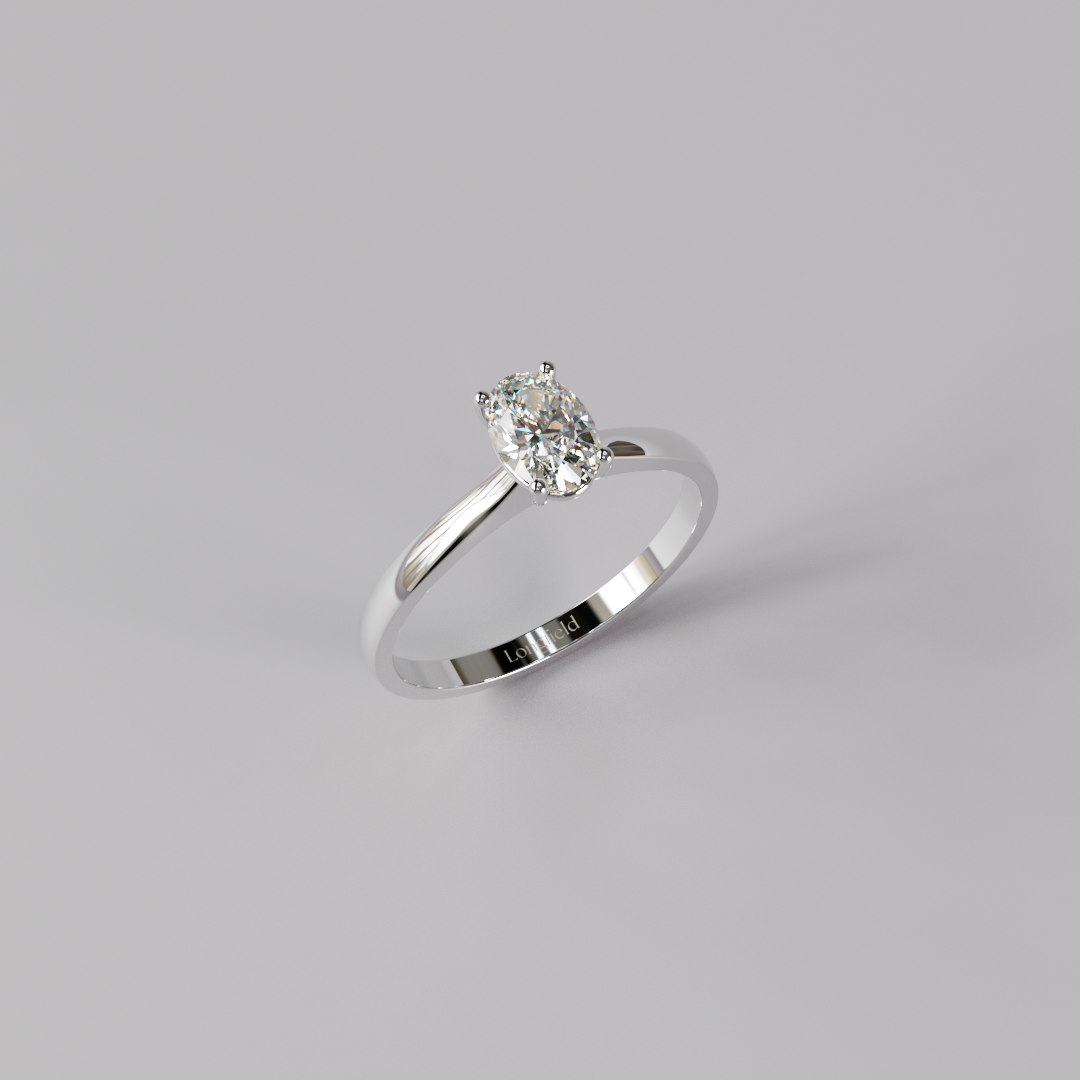 Oval Diamond Ring - 0.5ct