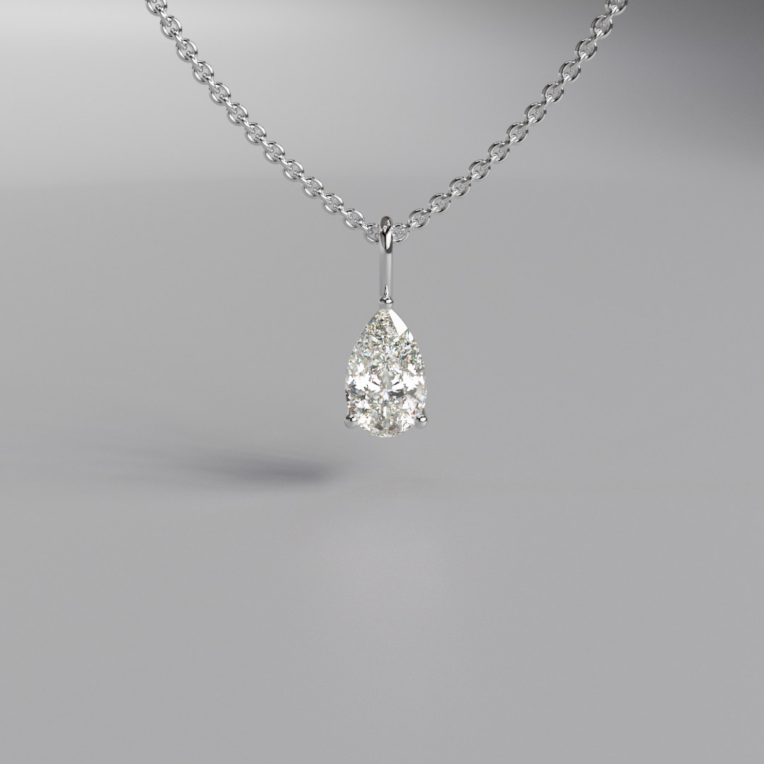Pear Diamond Pendant - 0.5ct
