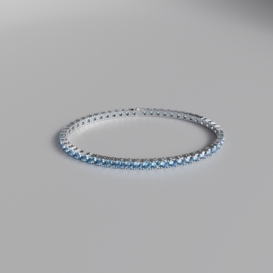 Blue Tennis Bracelet 5.5ct