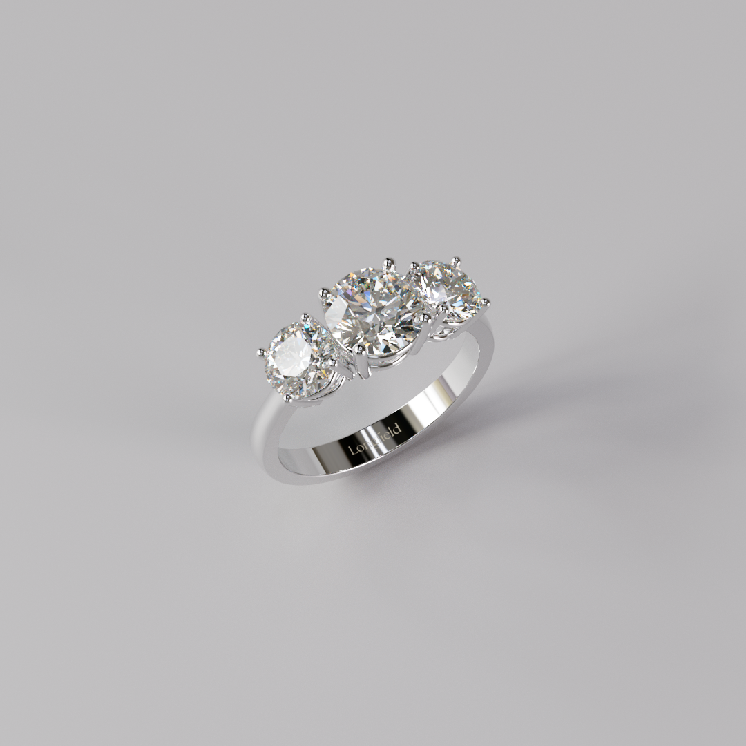 Trilogy Round Diamond Ring - 2ct