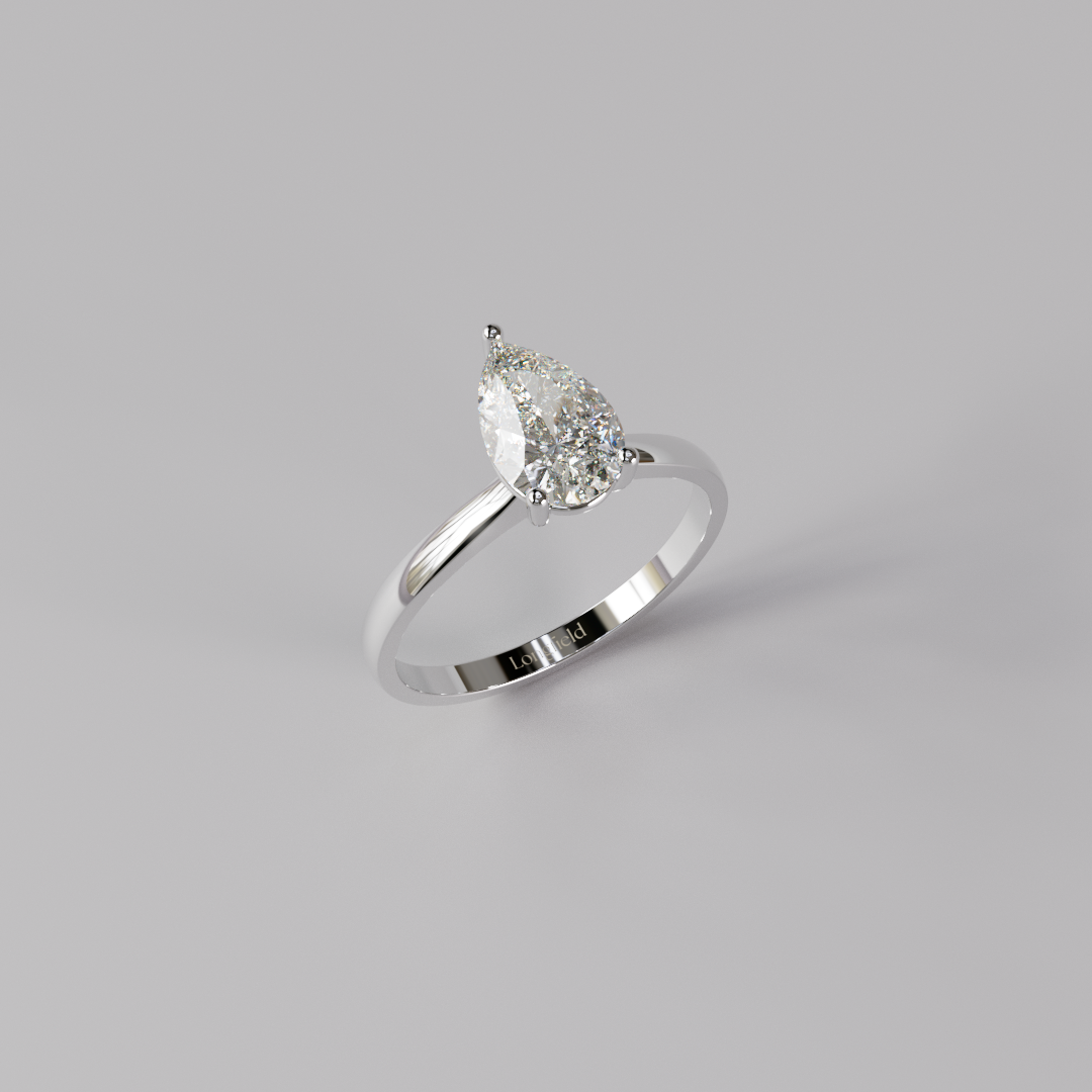 Pear Diamond Ring - 1ct