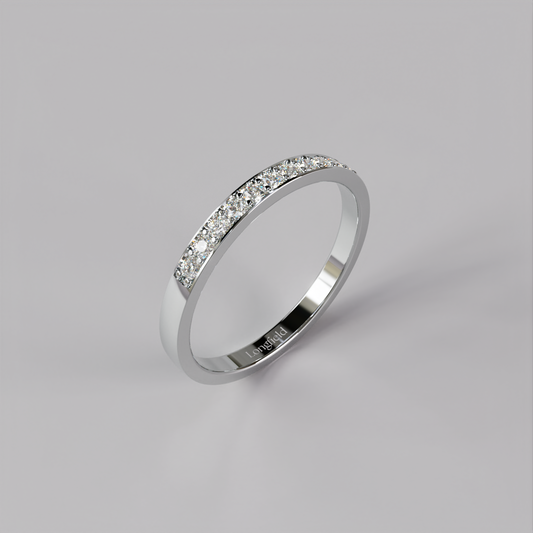 Diamond Row Ring - White Gold
