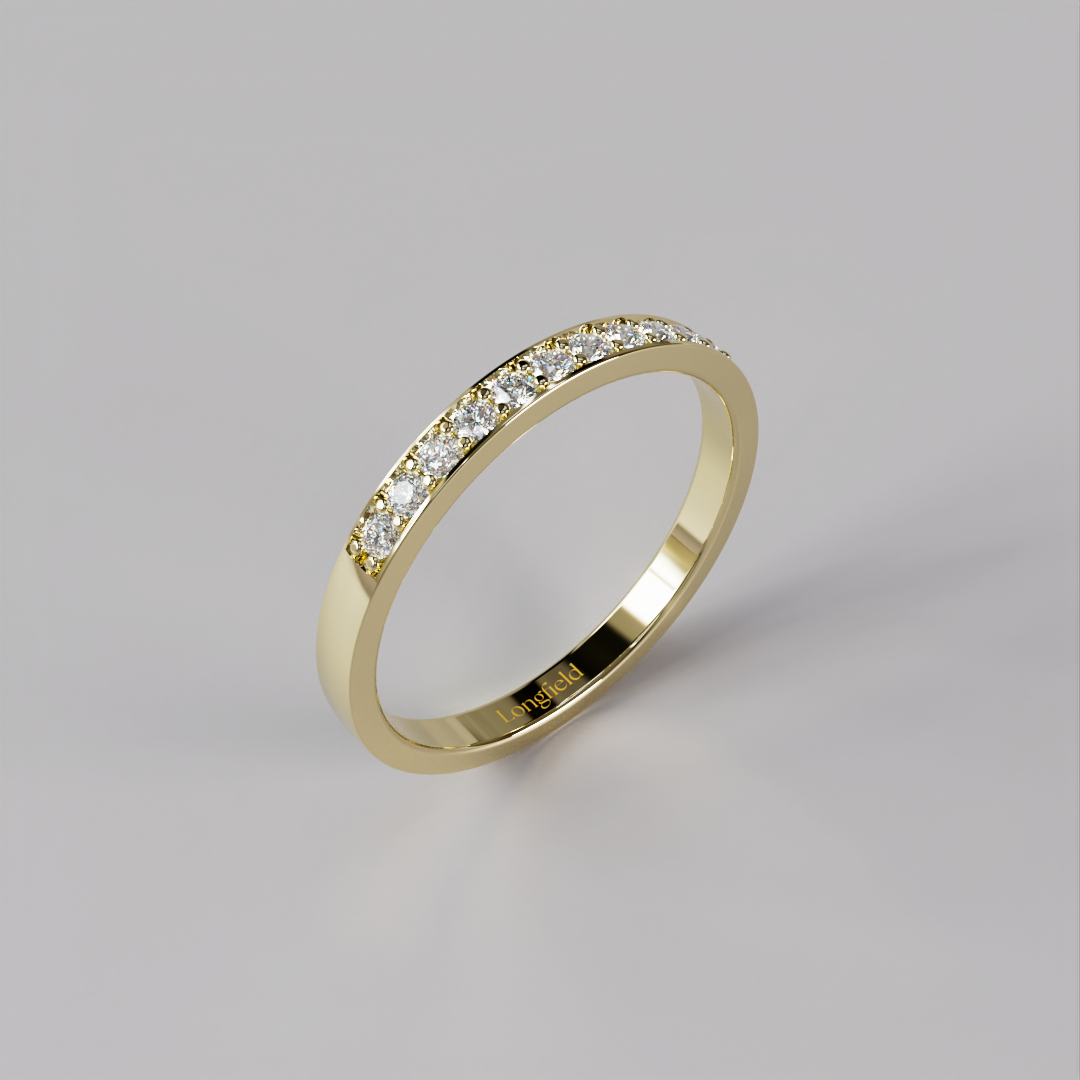 Diamond Row Ring - Yellow Gold