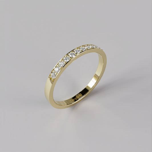 Diamond Row Ring - Yellow Gold