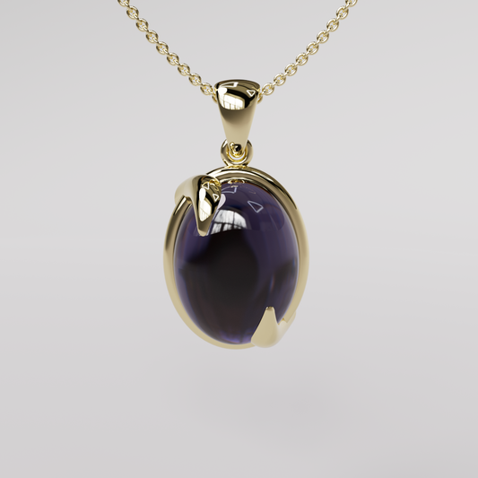 Amethyst Pendant - Yellow Gold