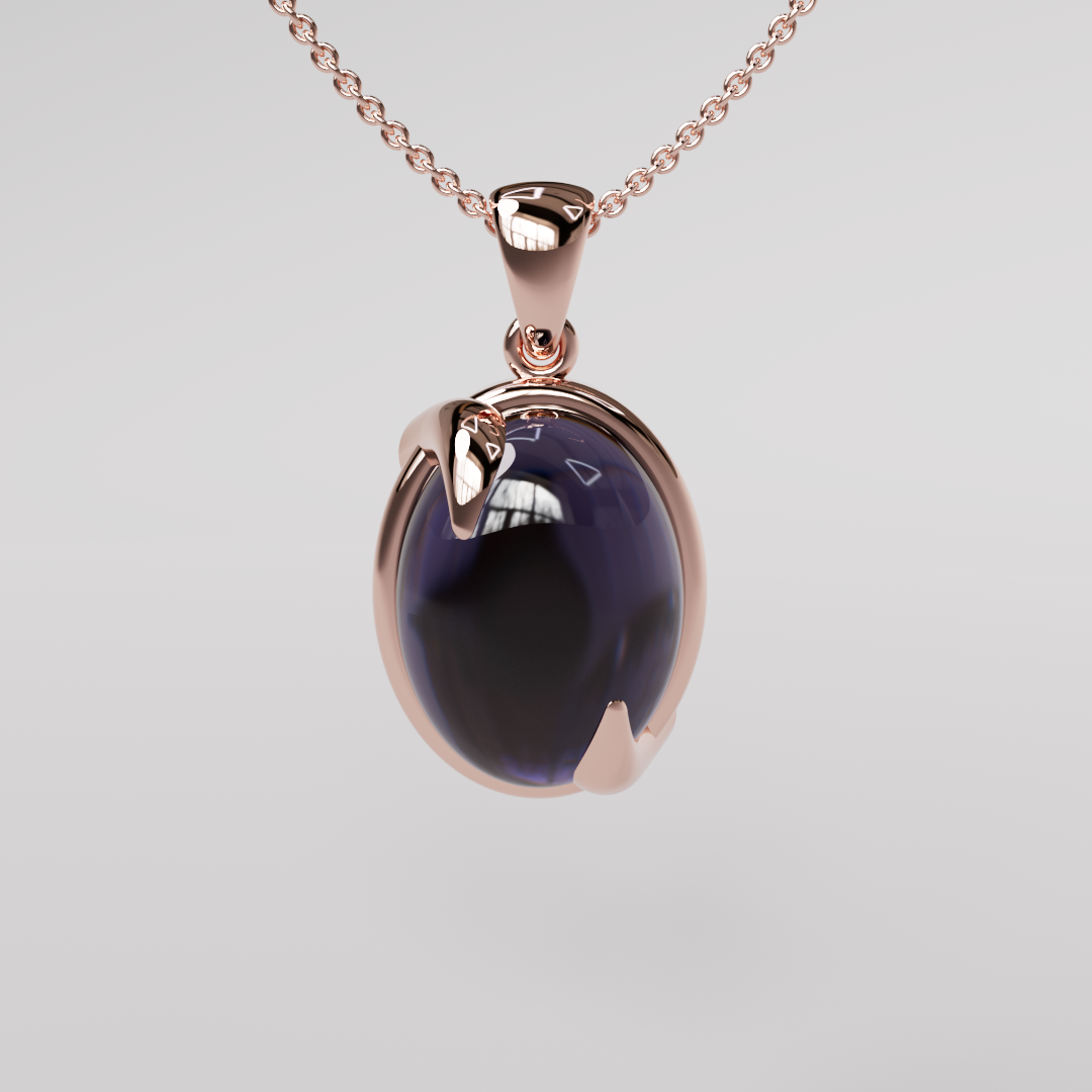 Amethyst Pendant - Rose Gold