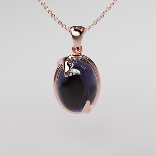 Amethyst Pendant - Rose Gold