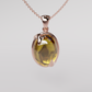 Citrine Pendant - Rose Gold