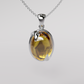 Citrine Pendant - White Gold