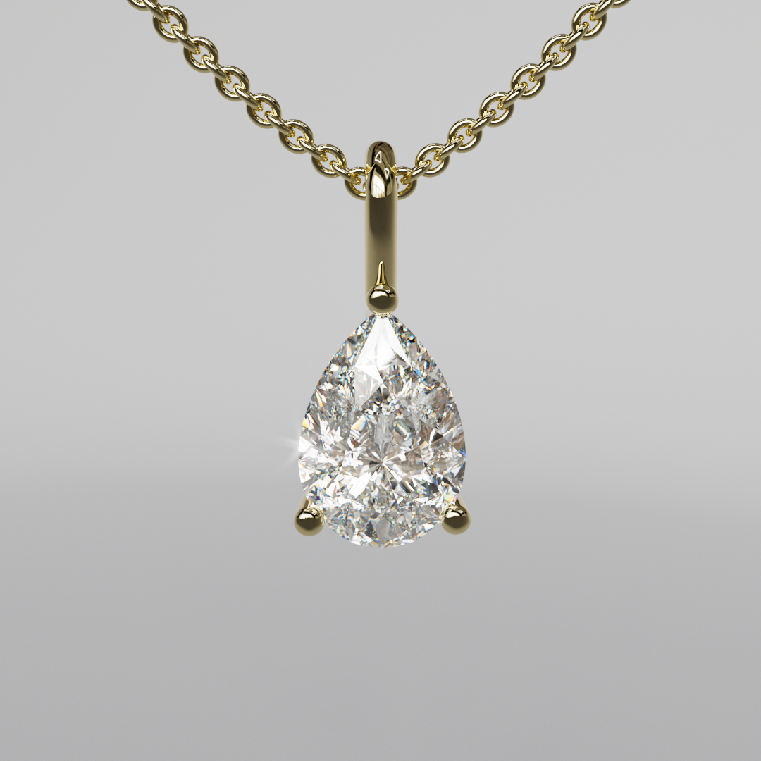 Pear Diamond Pendant - 1ct