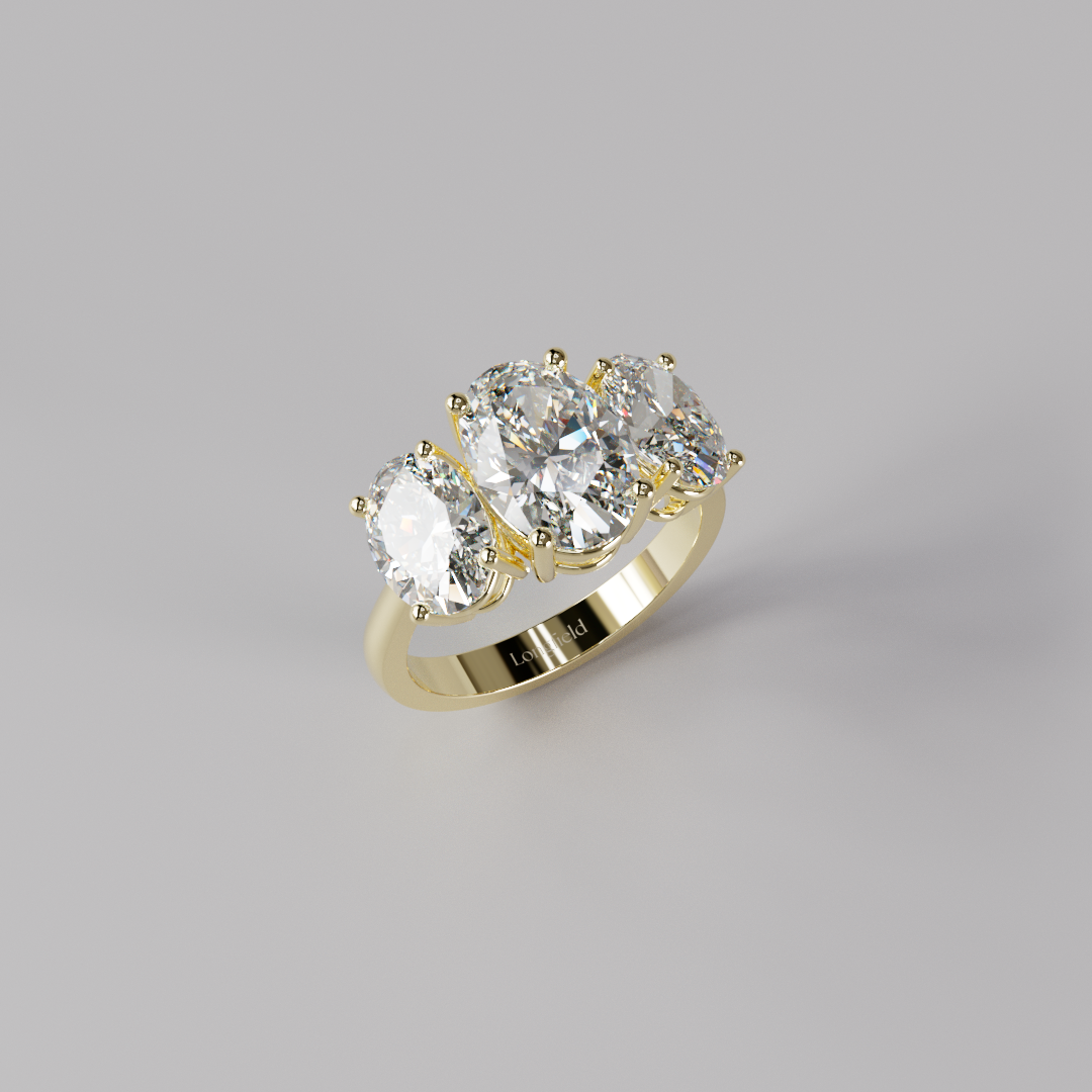 Trilogy Oval Diamond Ring - 4ct