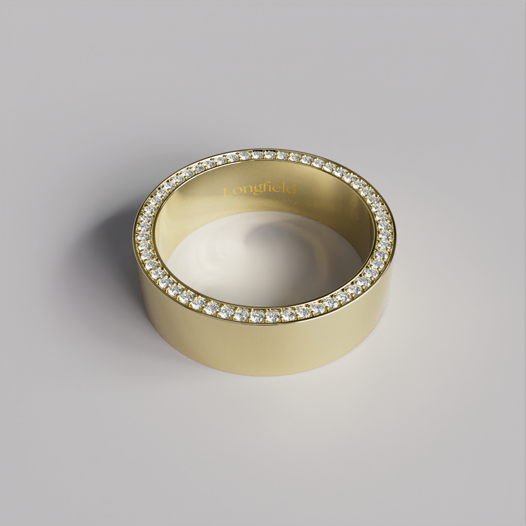 Diamond Band (L) - Yellow Gold