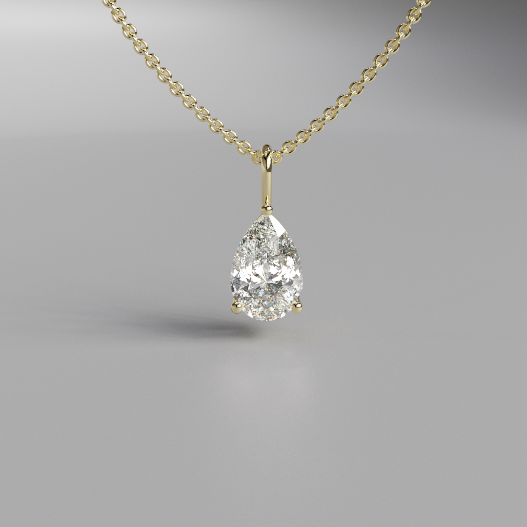 Pear Diamond Pendant - 1ct