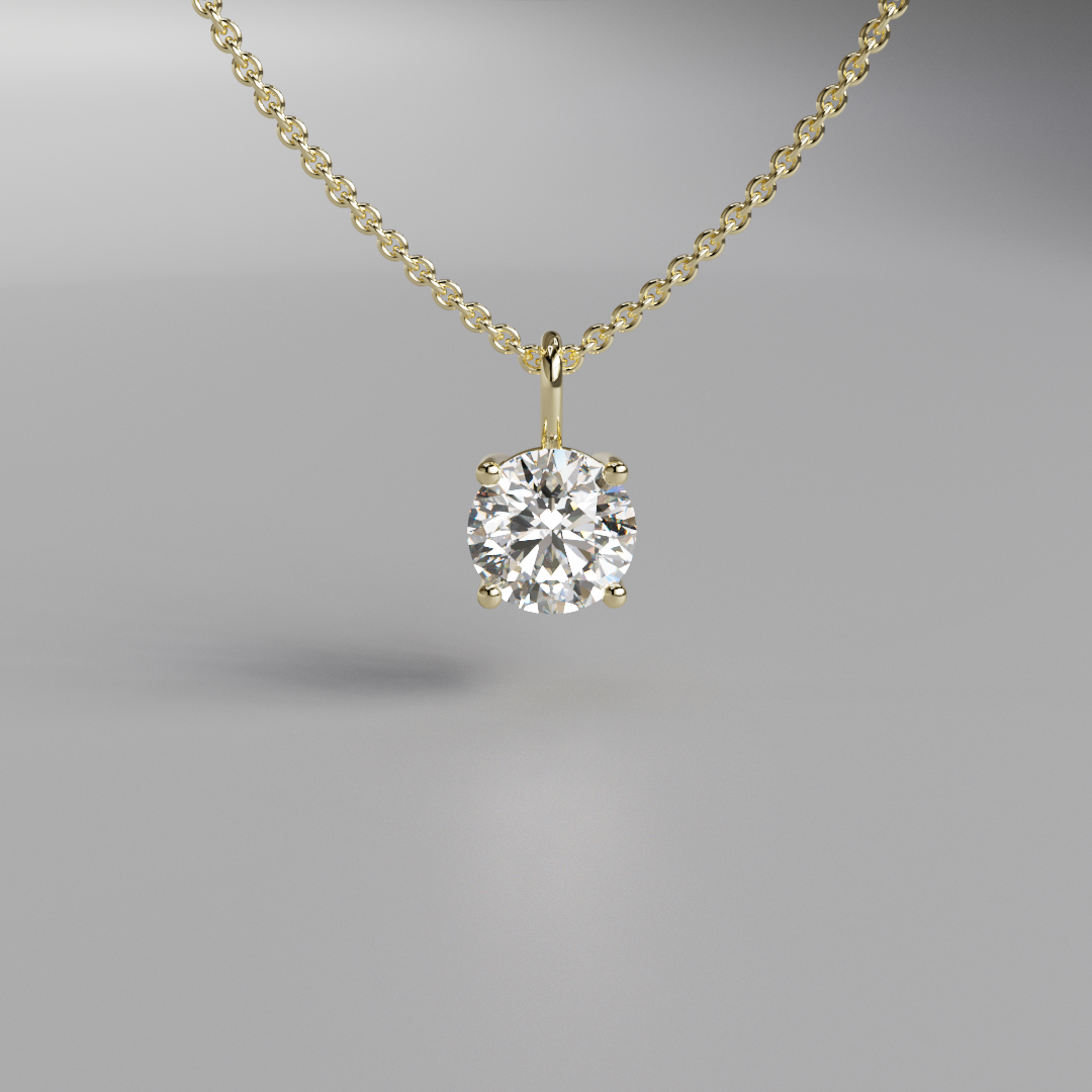 Round Diamond Pendant - 1ct