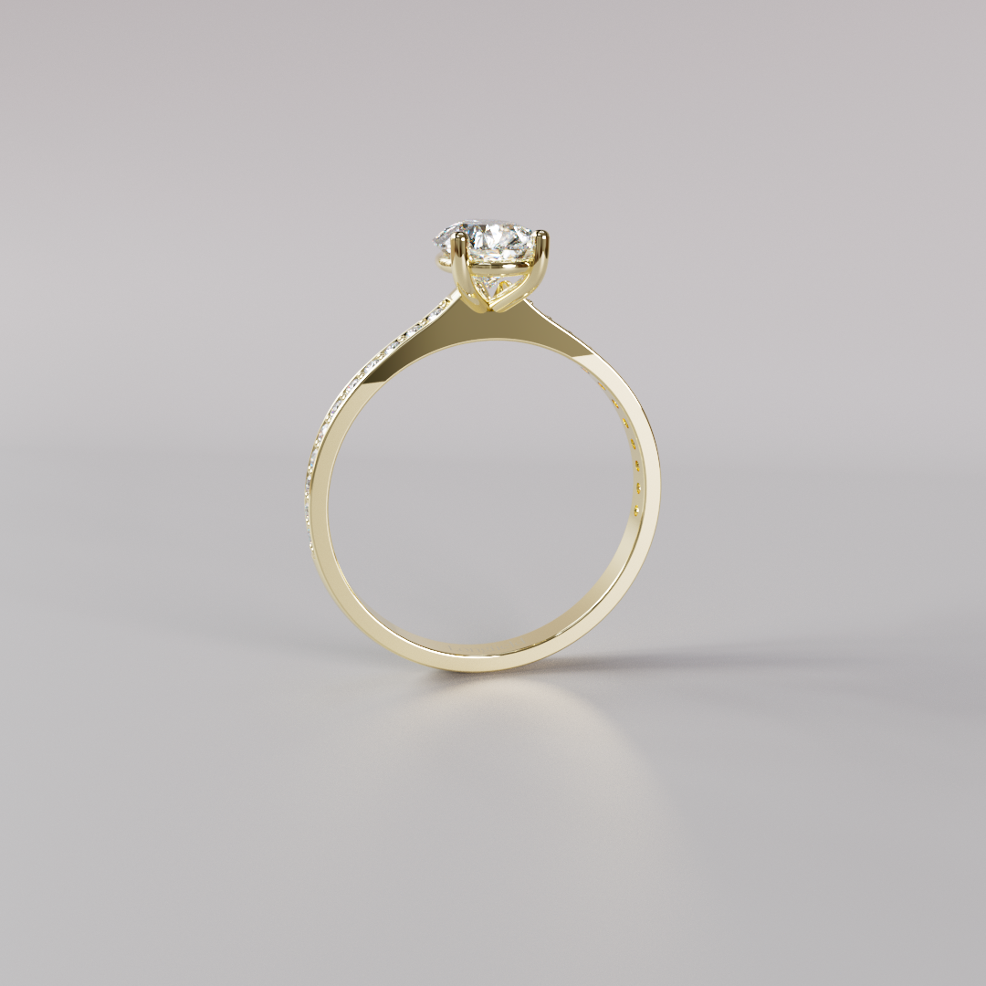 Pear Diamond Pave Ring - 1ct