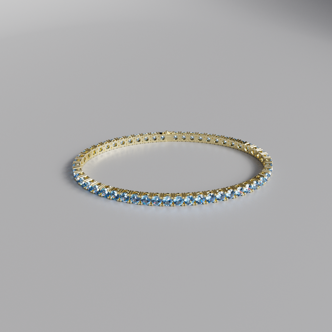 Blue Tennis Bracelet 5.5ct