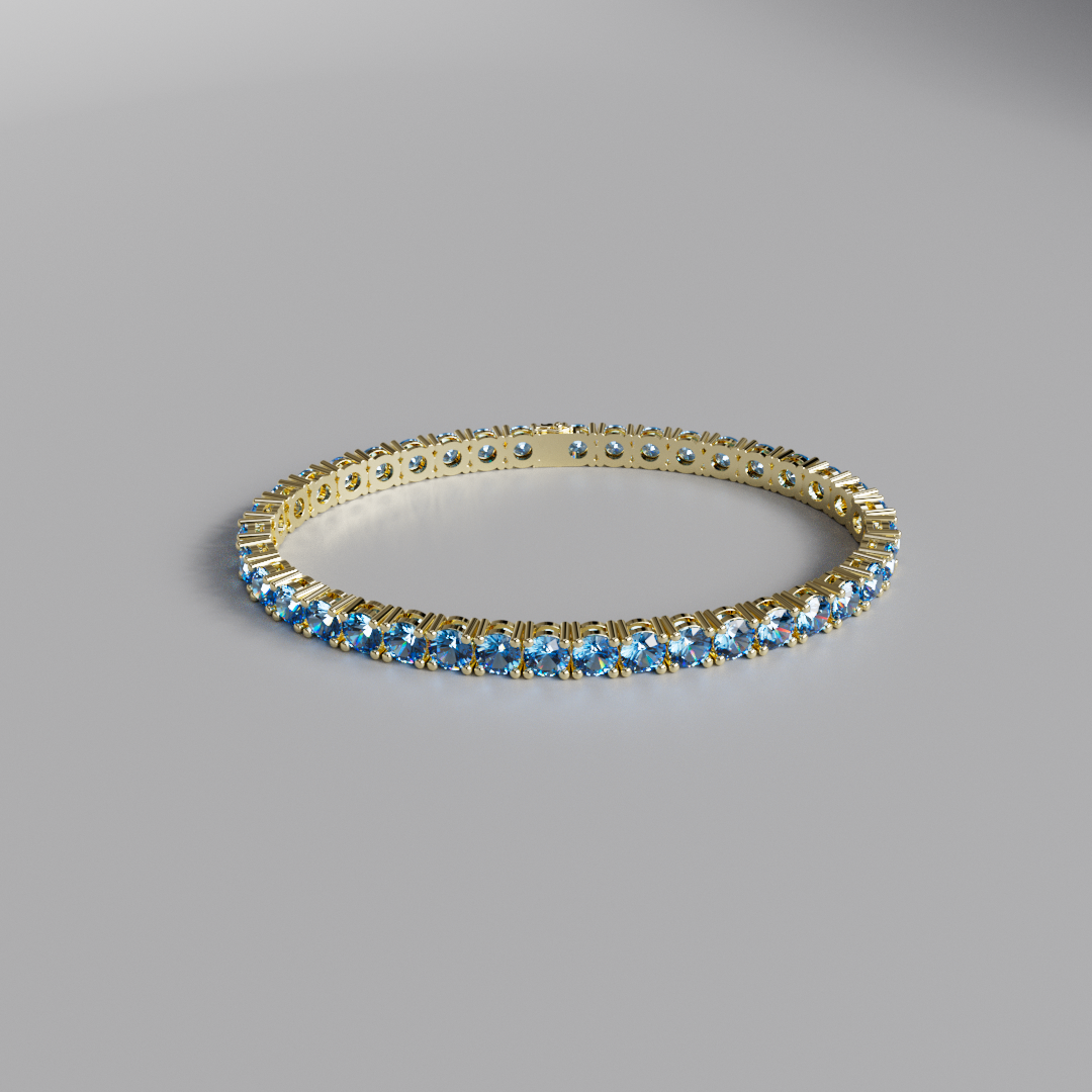 Blue Tennis Bracelet 10ct