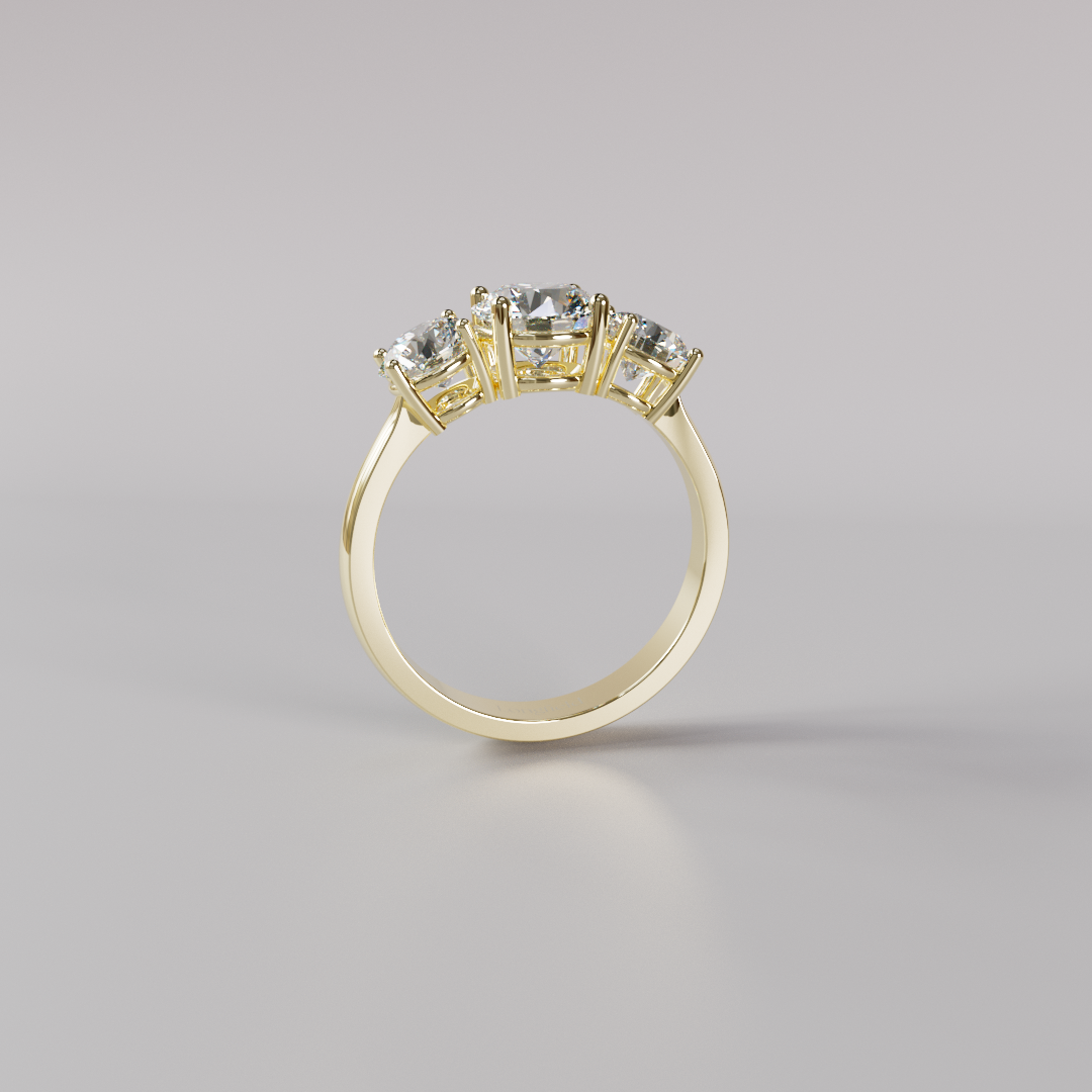 Trilogy Round Diamond Ring - 2ct