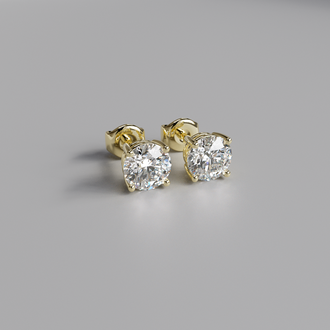 Round Diamond Earstuds - 2ct
