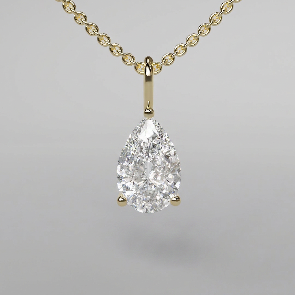 Pear Diamond Pendant - 1ct