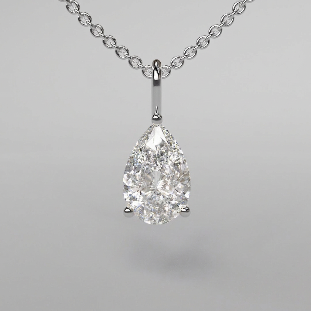 Pear Diamond Pendant - 1ct