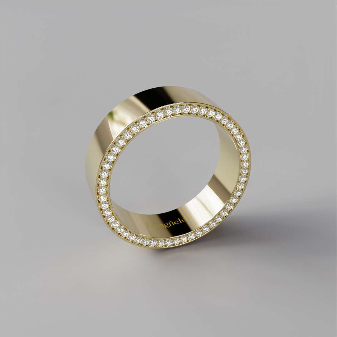 Diamond Band (L) - Yellow Gold