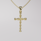 Twisted Cross Pendant - Yellow Gold