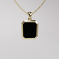 Onyx Pendant - Yellow Gold