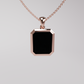 Onyx Pendant - Rose Gold
