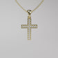 Diamond Cross Pendant - Yellow Gold